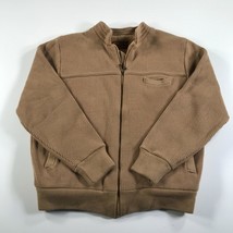 Vintage Montgomery Ward Sweater Mens M Brown Tan Ribbed Fleece Shearling... - £55.01 GBP