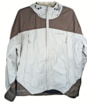 Columbia Titanium Jacket Size Large Gray Hood Wind Rain Resistant Nylon Coat - £19.23 GBP