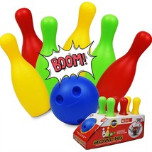 Kids Bowling Set, 6pcs 75 inch with 1pcs and 2pcs Score Recording Cards for Fun  - £87.08 GBP