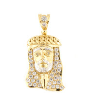 Jesus Unisex Charm 10kt Yellow and White Gold 319205 - £207.03 GBP