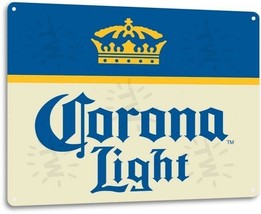 Corona Extra Light Beer Logo Retro Wall Decor Bar Pub Man Cave Metal Tin... - £14.14 GBP