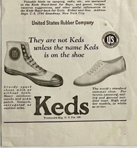 1923 Keds Sneakers U.S. Rubber Co Advertisement Footwear Ephemera 14 x 5.5&quot; - $14.24
