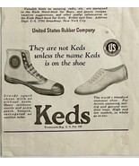 1923 Keds Sneakers U.S. Rubber Co Advertisement Footwear Ephemera 14 x 5.5&quot; - £11.20 GBP