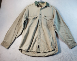 Woolrich Shacket Mens Size Medium Beige Long Sleeve Pockets Collared But... - €15,78 EUR