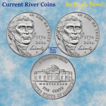 2026-P&amp;D Jefferson 1776~2026 Nickels BU Mint State 2 Coin Set  **INSTOCK!** - $4.70