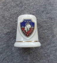 Vintage Collectible Thimble Texas state crest style Lone Star State - $8.78