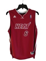 LeBron James Adidas Youth Jersey NBA Miami Heat #6 Red Authentic Size XL (18-20) - £26.18 GBP