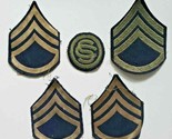 Vintage 1950&#39;s military patches set of 5 ww2 pb11 - $24.99