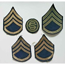 Vintage 1950&#39;s military patches set of 5 ww2 pb11 - £19.90 GBP