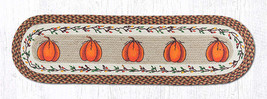 Earth Rugs OP-222 Harvest Pumpkin Oval Patch Runner 13&quot; x 48&quot; - £39.56 GBP