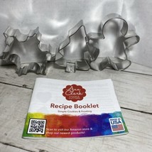 Ann Clark 3 Pc Christmas Cookie Cutter With Booklet - $9.89