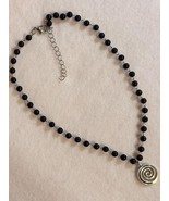 Fashion Vintage Antique Silver Color Simple Swirl Pendant Necklace Jewel... - $14.98