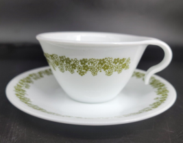 Corelle Livingware Cup and Saucer Green Spring Blossom Hook Handle Made ... - $8.21