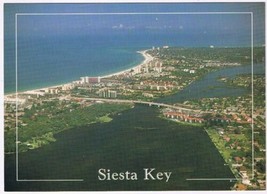 Postcard Siesta Key Aerial View Looking North Florida - £2.11 GBP