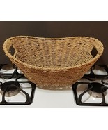 Handcrafted Seagrass Craft Basket Woven on Metal Frame 16&quot; x 12&quot; Oval x ... - £15.21 GBP