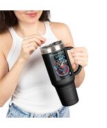 Fantasy Clockwork Soul Heart with Roses &amp; Snake 40oz Travel Mug - $61.00