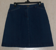 Excellent Womens Woolrich Dark Wash Denim Skirt Size 14 No Slits! - £26.28 GBP