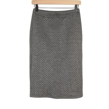 Carmen Marc Valvo charcoal grey quilted chevron mid pencil skirt extra s... - £15.72 GBP