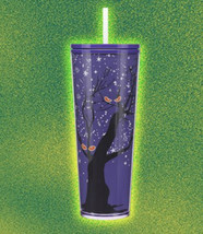 New Starbucks 2022 Halloween Tree Glow In The Dark Cold Cup 24 Oz Venti Tumbler - £27.08 GBP