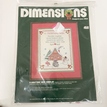 Dimensions Christmas Wish Sampler Cross Stitch Kit #8317 11&quot; x 14&quot; Vintage 1984 - £11.95 GBP