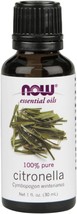 NOW Essential Oils, Citronella Oil, Freshening Aromatherapy Scent, Steam Distill - £15.97 GBP