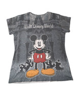 Juniors Disneyland Parks Resort Mickey Mouse Castle Rhinestone Bling T S... - $34.64
