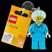 LEGO LED Keychain Light Surgeon Nurse 3&quot; Minifigure Collectible NEW - $16.90 CAD