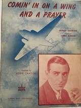 VINTAGE Sheet Music &quot;Comin&#39; in on a Wing and a Prayer&quot; features Eddie Cantor - £14.65 GBP