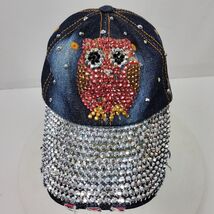 Vintage OWL Distressed Bling Hat Cap w/ Rhinestones Beads Sequins One Size - $358.39 MXN Vintage OWL Distressed Bling Hat Cap w/ Rhinestones Beads Sequins One Size - $358.39 MXN
