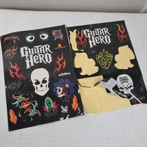 Guitar Hero Stickers sheets set Skull Neversoft 8 ball flames Nintendo W... - $94.77 MXN