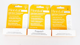 Herstat Plus Cold Sore Treatment 0.07oz Lot of 3 BB08/24 - £13.88 GBP