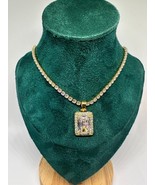 Zircon Tennis Chain pendant Necklace Charm Tarnish Free Fashion Stainles... - $887.77 MXN
