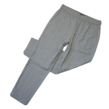 NWT THEORY Korene R3 in Light Grey Melange Urban Flannel Pull-on Ankle Pants M - £45.90 GBP