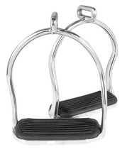 Horse Saddle English 4-3/4&quot; Wide SS Lightweight Bent Leg Safety Stirrup ... - $28.70