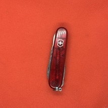 Translucent Red Victorinox Swiss Army Knife Climber; hunt, fish, camp, hike, EDC - £25.43 GBP