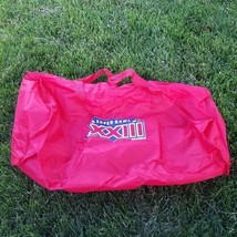 Vintage 1988 XXIII Super Bowl Red Nylon Gym Bag San Francisco 49ers vs B... - £17.39 GBP