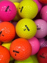 100 Nitro Near Mint AAAA Colored Golf Balls...Assorted Color - $54.13