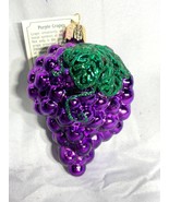 Old World Christmas glass Ornament 28004 grapes 4” x 2 1/2” shiny finish - €12,91 EUR