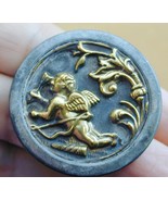 Antique Vintage Metal Repousse Button Cherub - €26,24 EUR