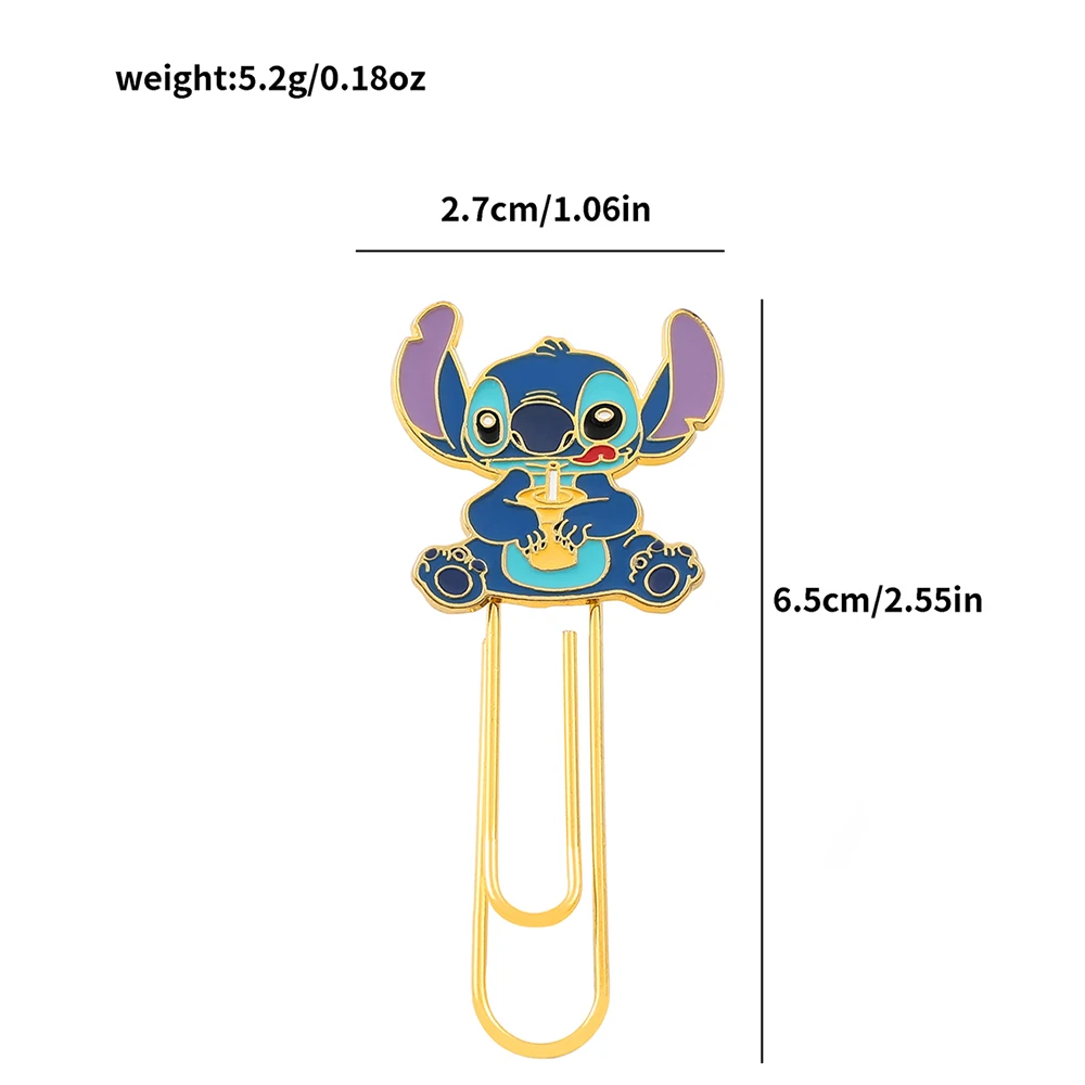 Disney Cute Stitch Bookmark Metal Stitch Book Page Paper Clips for Women... - $64.72 MXN