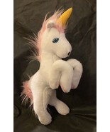 UNICORN PLUSH STUFFED ANIMAL Vintage 1980s B.J. TOY CO INC STANDING 22” - £12.46 GBP