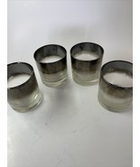 Vintage Dorothy Thorpe Silver Fade Set of 4 Low Ball / Old Fashioned Gla... - £22.35 GBP