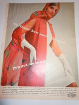 Vintage Du Pont Orlon Mod Dress Print Magazine Advertisement 1963 - £7.04 GBP