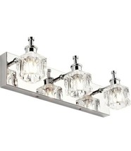 PRESDE Vanity Lights Bathroom Fixture over Mirror 3 Lights LED Modern Chrome Fix - £63.49 GBP