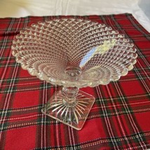 Vintage Anchor Hocking Miss America Clear Depression Glass Compote Bowl ... - £13.40 GBP