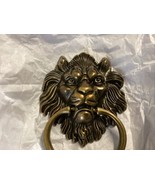 QWORK Antique Lion Head Bronze Door Knocker - Classic Vintage Design - $254.02 MXN