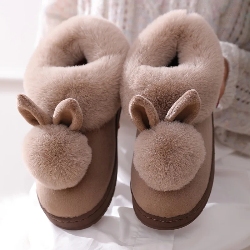 2024 New Fashion Autumn Winter Cotton Slippers  Ear Home Indoor Slippers Winter  - £42.31 GBP