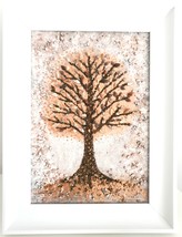 Handmade Framed Painting the Tree of life Original Artwork by Jania  - $100.00