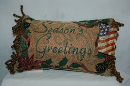 Manual Woodworkers Weavers Seasons Greetings Small Christmas Pillow image 1