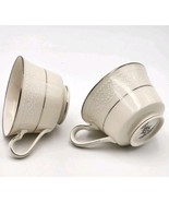Noritake Sorrento Coffee Cups 2 Pc Set 7565 RAISED White Flowers on Rim - $380.59 MXN